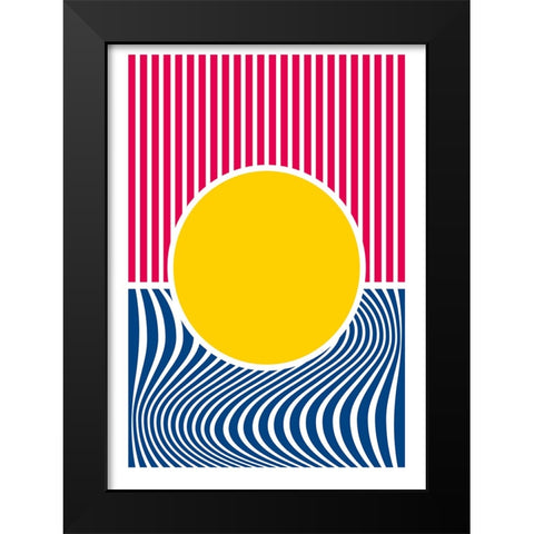 Simple Black Modern Wood Framed Art Print by Ortiz, Sergio