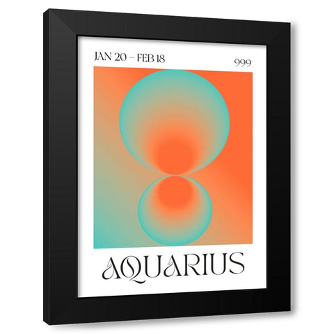 Aquarius Black Modern Wood Framed Art Print by Castillo, Valeria