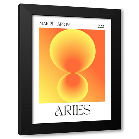Aries Black Modern Wood Framed Art Print by Castillo, Valeria