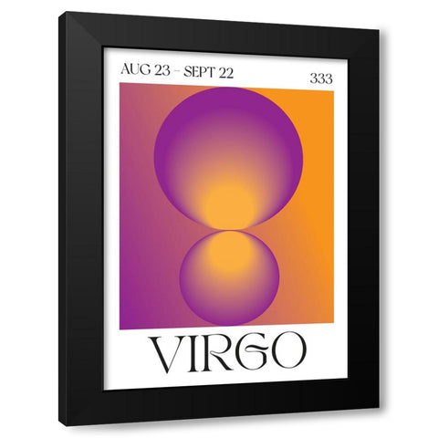Virgo Black Modern Wood Framed Art Print by Castillo, Valeria