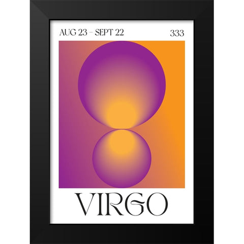 Virgo Black Modern Wood Framed Art Print by Castillo, Valeria
