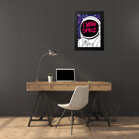 I need spece Black Modern Wood Framed Art Print by Harstedt, Tomas
