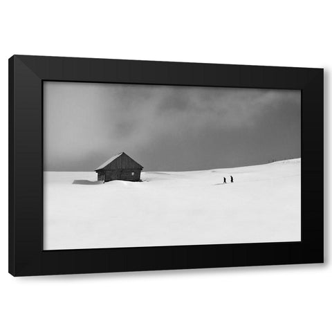 Drumul Spre Casa (The Way Home) Black Modern Wood Framed Art Print with Double Matting by Dumitrescu, Vlad