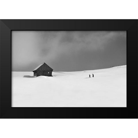 Drumul Spre Casa (The Way Home) Black Modern Wood Framed Art Print by Dumitrescu, Vlad