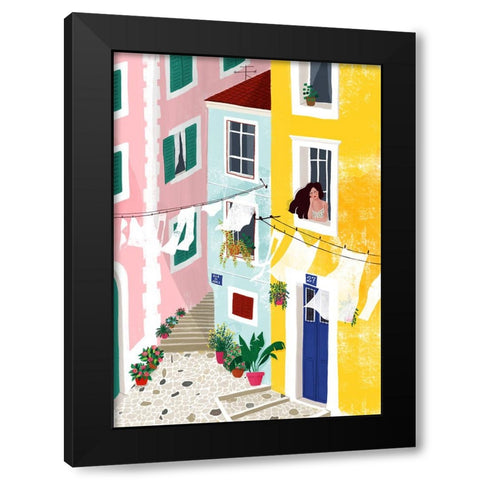 Chillin Black Modern Wood Framed Art Print with Double Matting by Tomljanovic, Maja