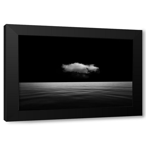 Lonely Cloud Black Modern Wood Framed Art Print with Double Matting by Eisele, Stefan