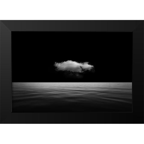 Lonely Cloud Black Modern Wood Framed Art Print by Eisele, Stefan