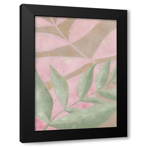 Ryung leaves Black Modern Wood Framed Art Print by Laiz Blursbyai, Rosana