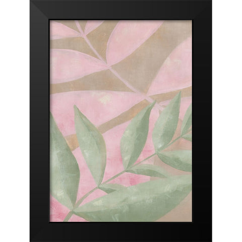 Ryung leaves Black Modern Wood Framed Art Print by Laiz Blursbyai, Rosana