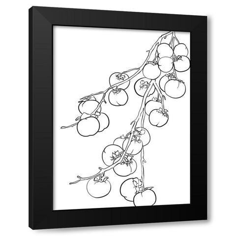 Branch of persimmons Black Modern Wood Framed Art Print by Laiz Blursbyai, Rosana
