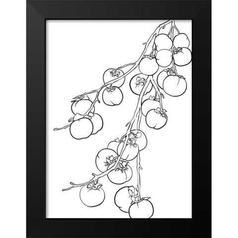 Branch of persimmons Black Modern Wood Framed Art Print by Laiz Blursbyai, Rosana