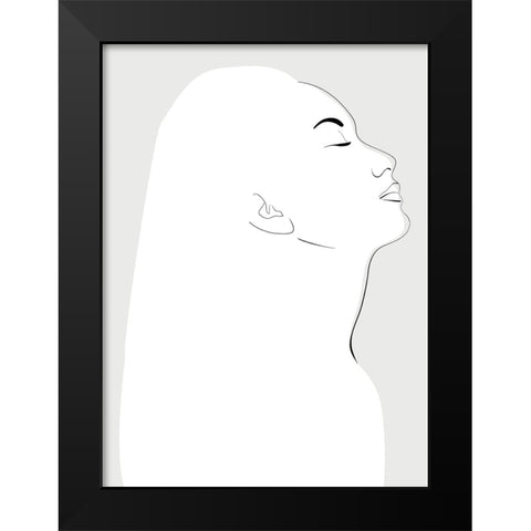 Orli portrait Black Modern Wood Framed Art Print by Laiz Blursbyai, Rosana