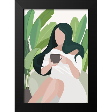 Relax time Black Modern Wood Framed Art Print by Laiz Blursbyai, Rosana