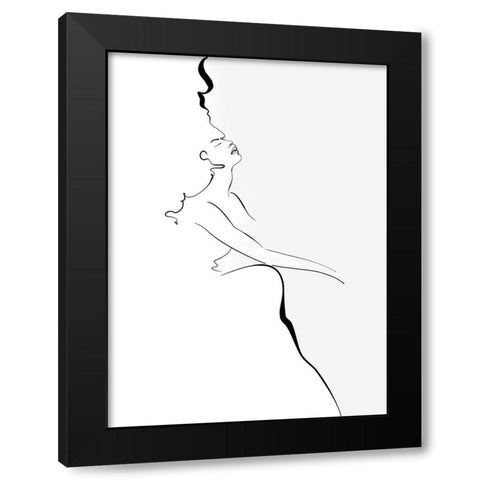 Silhouette Black Modern Wood Framed Art Print by Laiz Blursbyai, Rosana