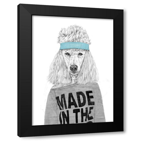 80s Bitch Black Modern Wood Framed Art Print with Double Matting by Solti, Balazs