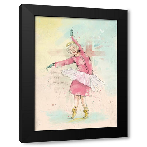 Dancing Queen Black Modern Wood Framed Art Print with Double Matting by Solti, Balazs