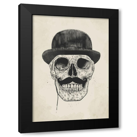 Gentlemen never die Black Modern Wood Framed Art Print with Double Matting by Solti, Balazs