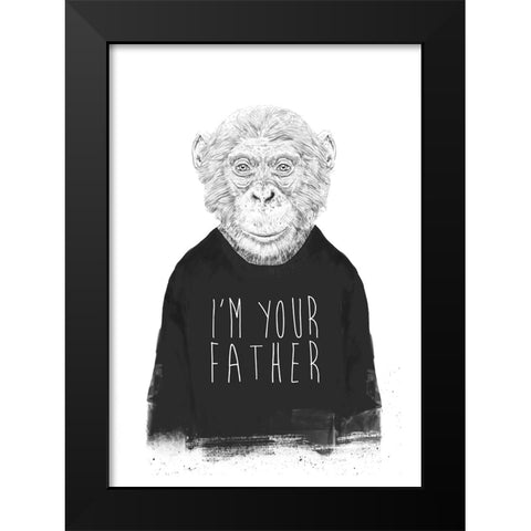Im your father Black Modern Wood Framed Art Print by Solti, Balazs