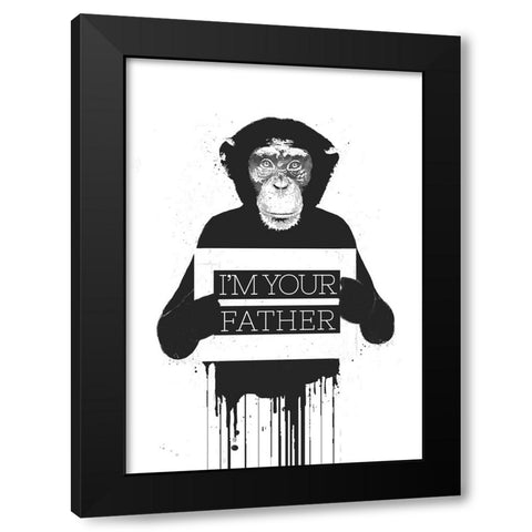 Im your father II Black Modern Wood Framed Art Print by Solti, Balazs