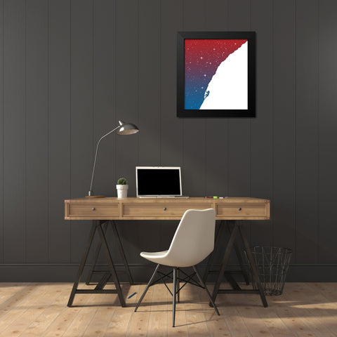Night climbing Black Modern Wood Framed Art Print by Solti, Balazs
