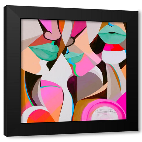Confessions Black Modern Wood Framed Art Print with Double Matting by Florea, Simona