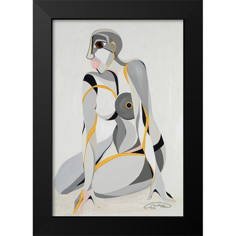 Andrum Black Modern Wood Framed Art Print by Florea, Simona