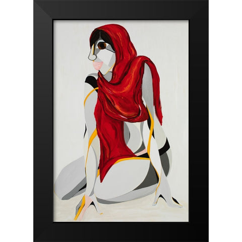 Malala Yousafzai Black Modern Wood Framed Art Print by Florea, Simona