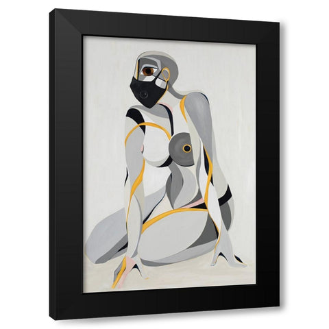 Breathing Space Black Modern Wood Framed Art Print with Double Matting by Florea, Simona