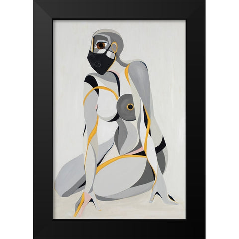 Breathing Space Black Modern Wood Framed Art Print by Florea, Simona