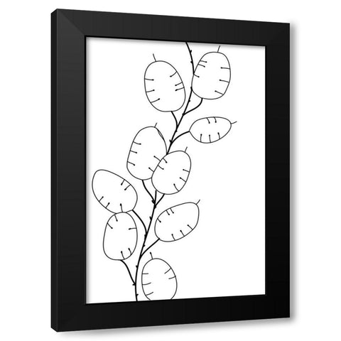 Lunaria Black Modern Wood Framed Art Print by Laiz Blursbyai, Rosana