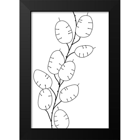 Lunaria Black Modern Wood Framed Art Print by Laiz Blursbyai, Rosana