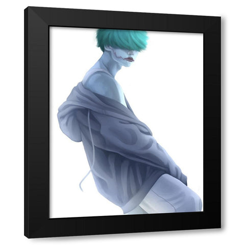 Rajiv Black Modern Wood Framed Art Print with Double Matting by Griesel, Jolene