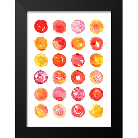 Almost circles Black Modern Wood Framed Art Print by Laiz Blursbyai, Rosana