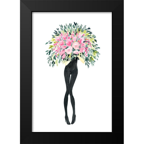 Miss bouquet I Black Modern Wood Framed Art Print by Laiz Blursbyai, Rosana