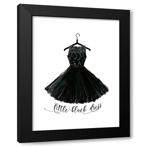 Little black dress in hanger Black Modern Wood Framed Art Print with Double Matting by Laiz Blursbyai, Rosana