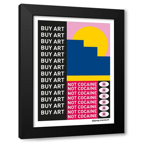 BUY ART Black Modern Wood Framed Art Print with Double Matting by Ortiz, Sergio