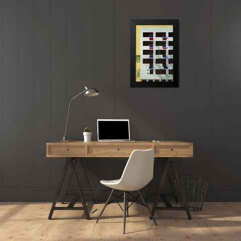 Bauhaus Dessau architecture in vintage magazine style V Black Modern Wood Framed Art Print by Laiz Blursbyai, Rosana