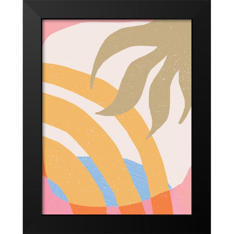 Sun and Botanics Black Modern Wood Framed Art Print by Demir, Aylin