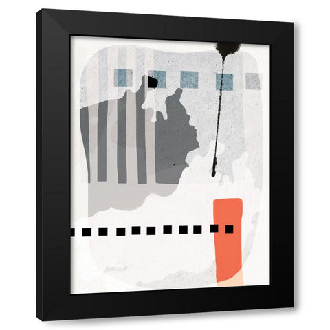 Map Theme Black Modern Wood Framed Art Print by Demir, Aylin