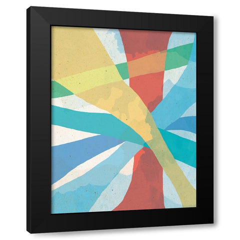 Lines Black Modern Wood Framed Art Print by Demir, Aylin