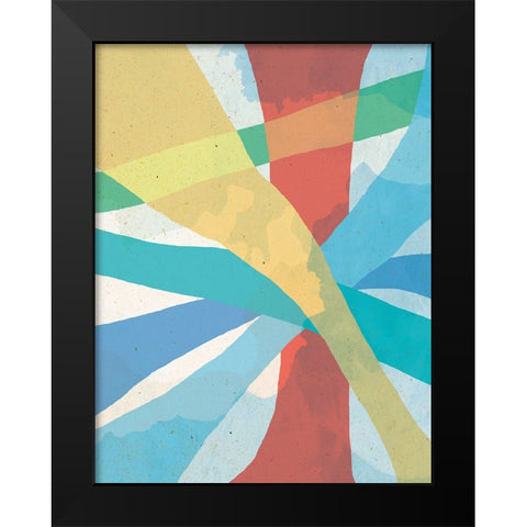 Lines Black Modern Wood Framed Art Print by Demir, Aylin