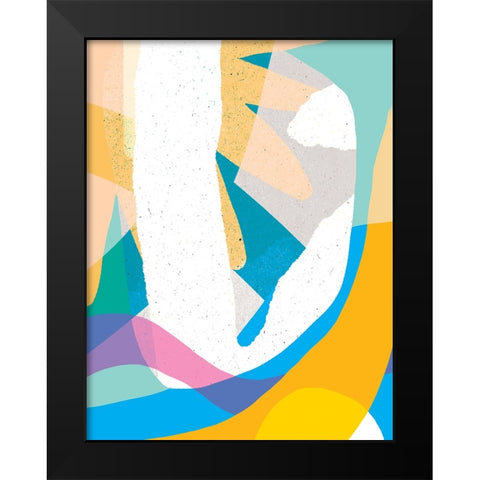 Color Burst Black Modern Wood Framed Art Print by Demir, Aylin
