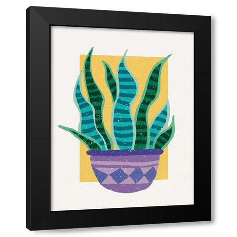 Plant in the Sun Black Modern Wood Framed Art Print by Demir, Aylin