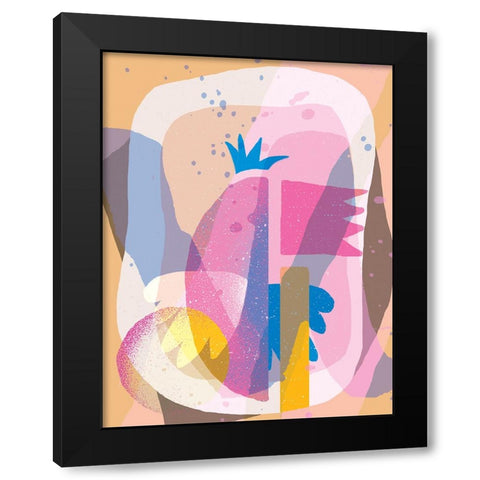 Birds Eye Black Modern Wood Framed Art Print by Demir, Aylin