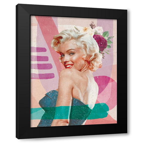 Marilyn is Back Black Modern Wood Framed Art Print with Double Matting by Demir, Aylin