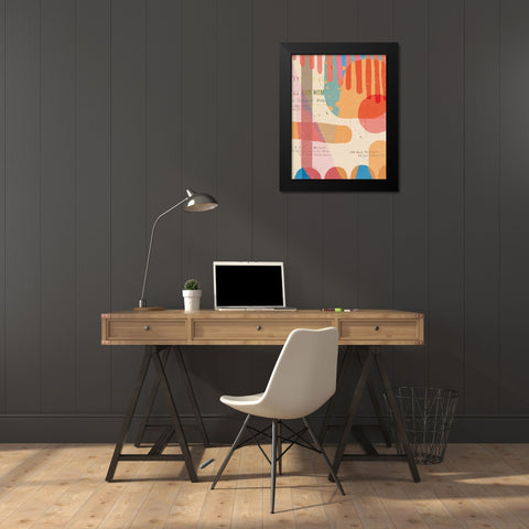 Hot off the Press Black Modern Wood Framed Art Print by Demir, Aylin