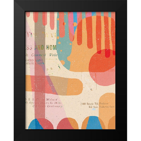 Hot off the Press Black Modern Wood Framed Art Print by Demir, Aylin