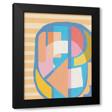 Signs a Block Black Modern Wood Framed Art Print with Double Matting by Demir, Aylin