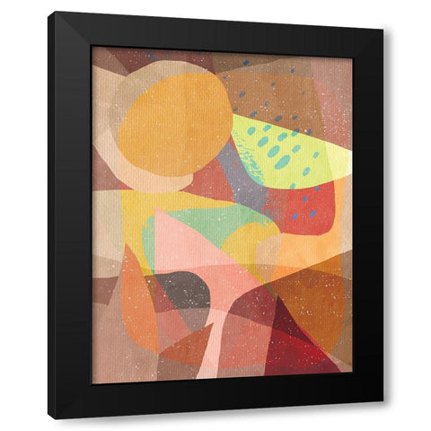 Pastel Shapes a Watermelon Black Modern Wood Framed Art Print by Demir, Aylin