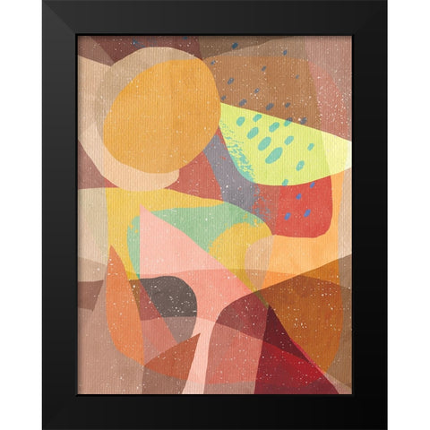 Pastel Shapes a Watermelon Black Modern Wood Framed Art Print by Demir, Aylin